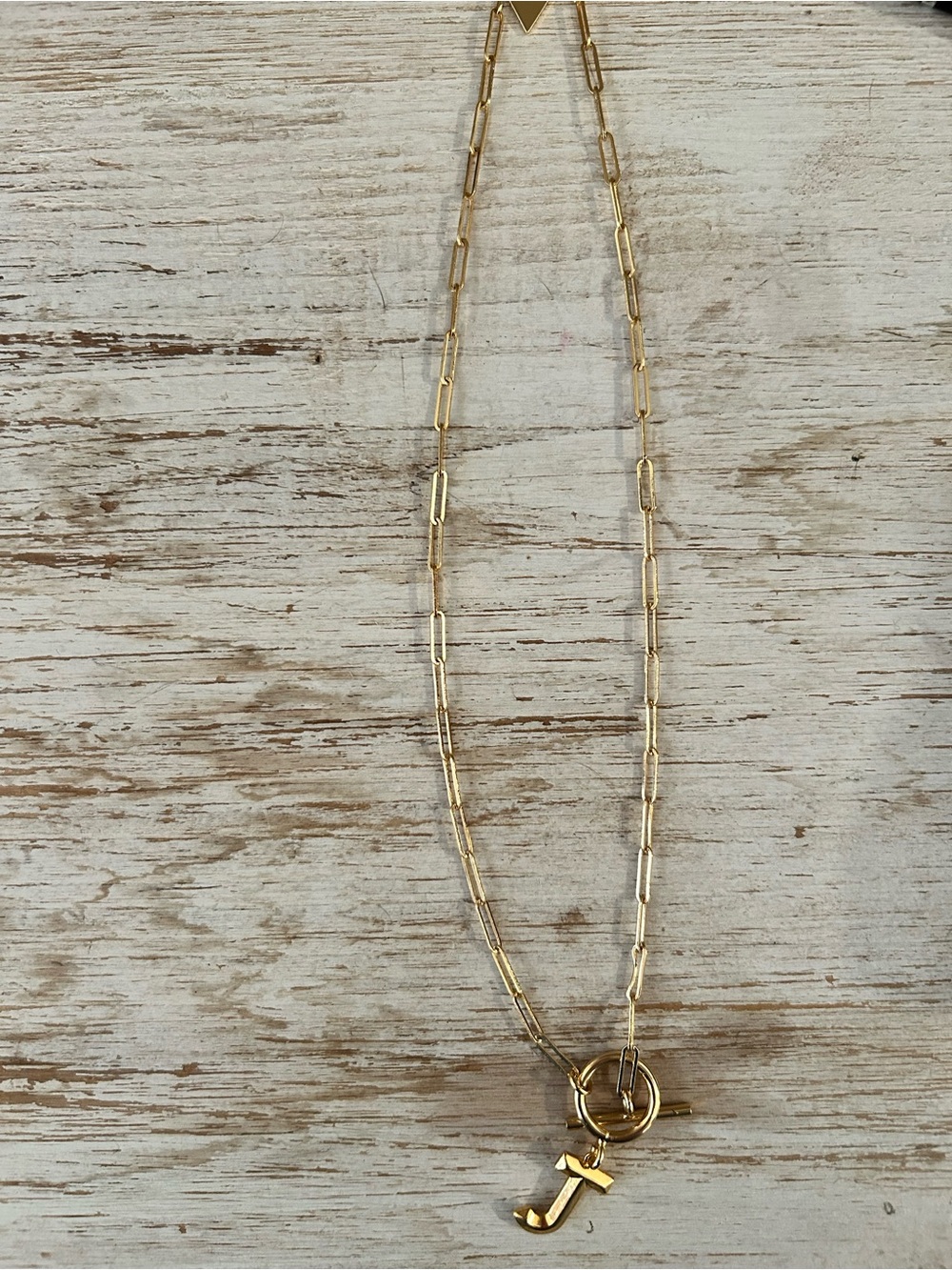 Gold Letter J Toggle Necklace - Women's Jewelry